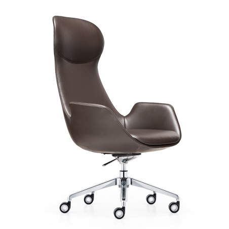 high back red leather leisure designed swivel chairs A1703