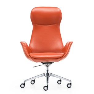 high back red leather leisure designed swivel chairs A1703 2