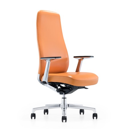 FURICCO Height Adjustable Rotating High Back Swivel Leather Executive Office Chair A1701