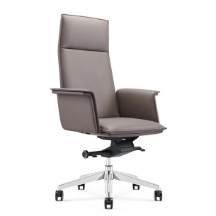 FURICCO Comfortable High Back Aluminium Base Swivel PU Leather Chair Executive Boss Office Leather Chair A1819-1