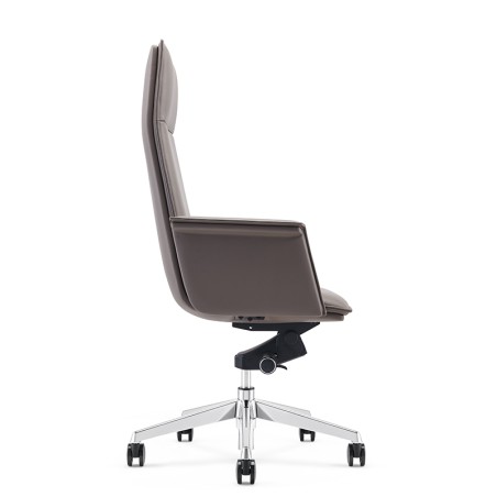 FURICCO Comfortable High Back Aluminium Base Swivel PU Leather Chair Executive Boss Office Leather Chair A1819-1