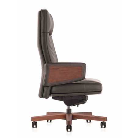 Classic Brown Leather Goose Down Office Chair A2119