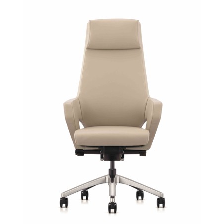 FURICCO High Class Hollow Armrest Swivel Boss Chair Executive Genuine Leather Office Chair A2112