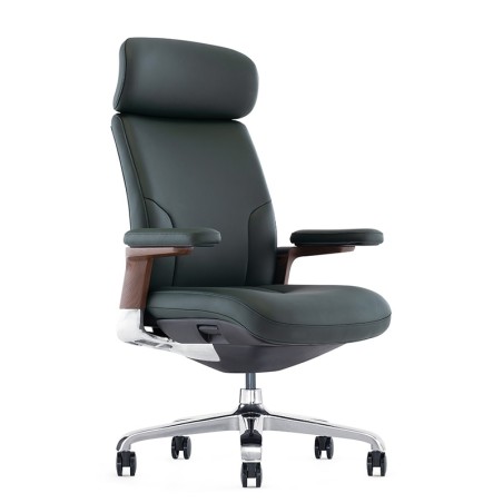 Furniture indoor Modern high back PU ergonomic swivel office chair OEM produce executive Luxury leather office chair