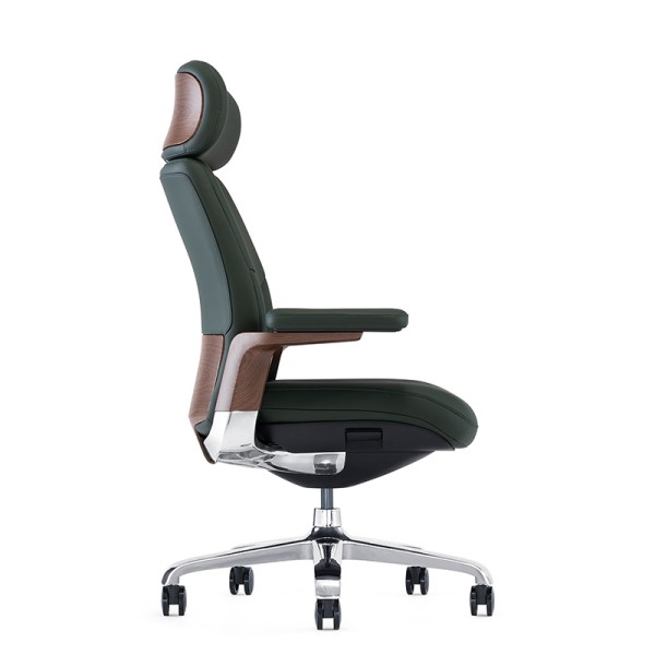 Furniture indoor Modern high back PU ergonomic swivel office chair OEM produce executive Luxury leather office chair