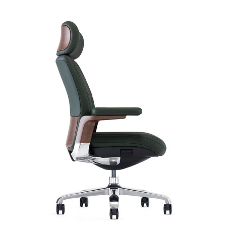 Furniture indoor Modern high back PU ergonomic swivel office chair OEM produce executive Luxury leather office chair