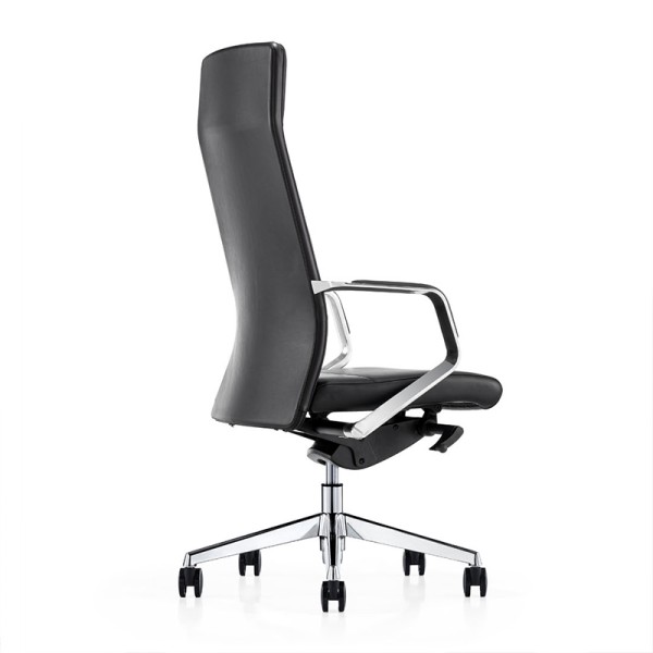 Height Adjustable Office Leather Managers Chair with Padded Arms A1811