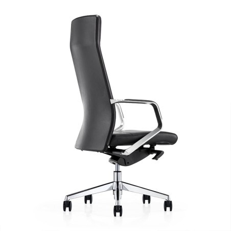 Height Adjustable Office Leather Managers Chair with Padded Arms A1811