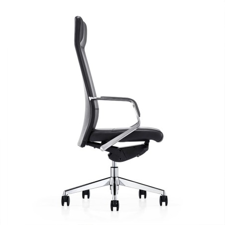 Height Adjustable Office Leather Managers Chair with Padded Arms A1811