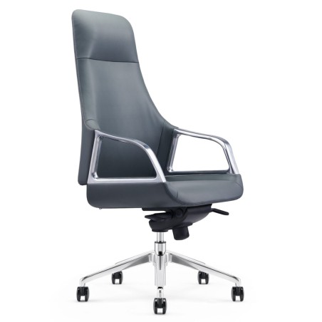 New high back swivel adjustable leather office seat with armrest