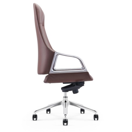 New high back swivel adjustable leather office seat with armrest