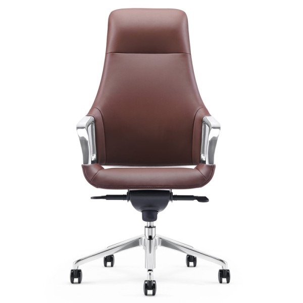 New high back swivel adjustable leather office seat with armrest