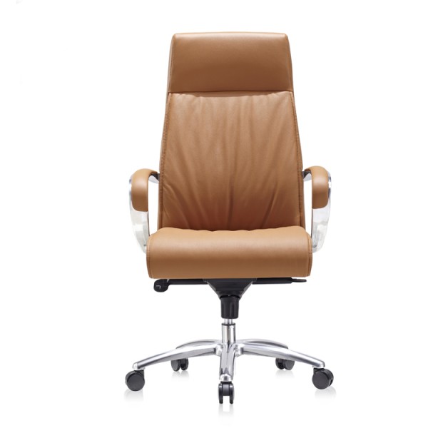 Luxury brown leather modern swivel conference executive office chair 9164