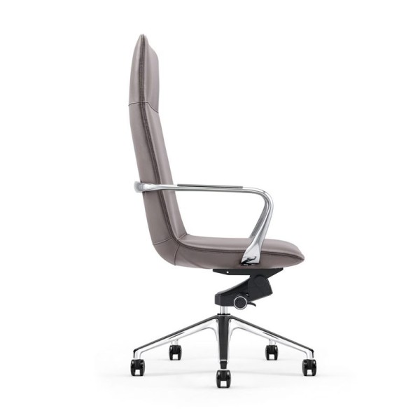 Height Adjustable Office Leather Managers Chair with Padded Arms A1901