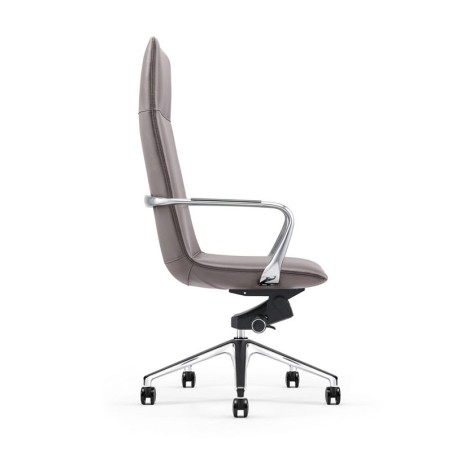 Height Adjustable Office Leather Managers Chair with Padded Arms A1901