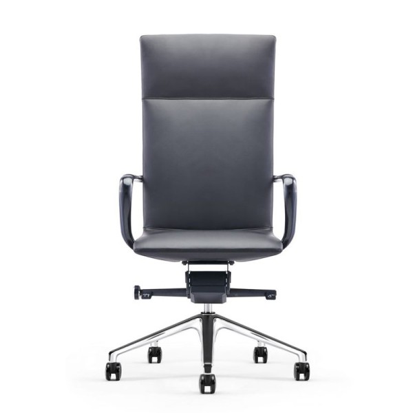 Height Adjustable Office Leather Managers Chair with Padded Arms A1901