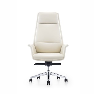 modern revolving white leather office executive chair A1612 2