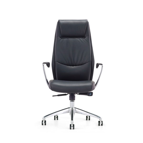 9184 Modern French Commercial High Back Executive Black Leather Swivel Office Chairs
