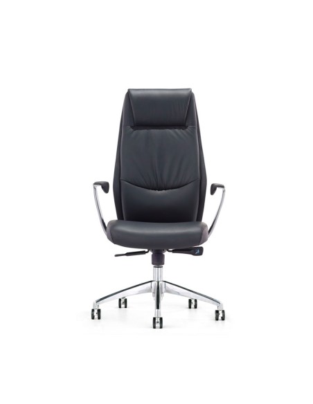 9184 Modern French Commercial High Back Executive Black Leather Swivel Office Chairs